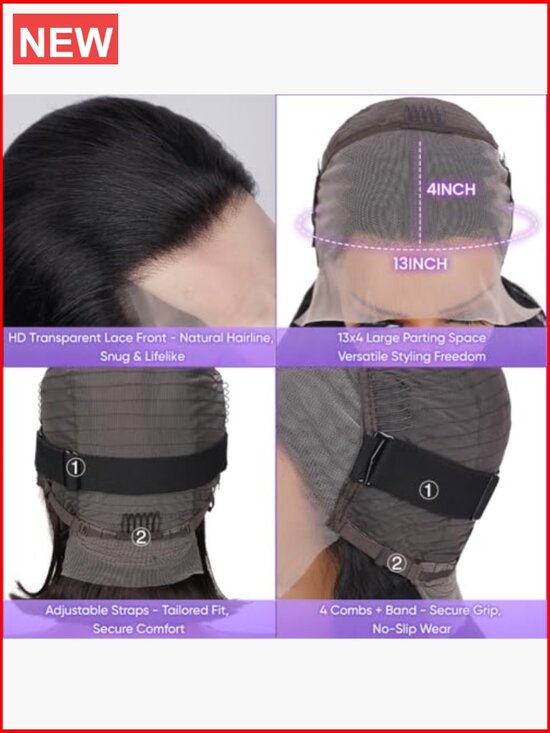 13x4 Lace Front Bob Wig Human Hair 150% Density HD Lace Glueless main image 5